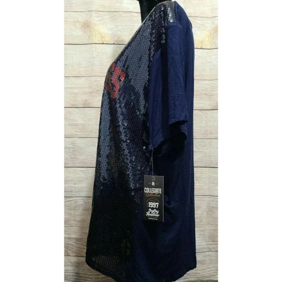 Big Boy Headgear Women's Sequined Bulldogs Top - Picture 2 of 7